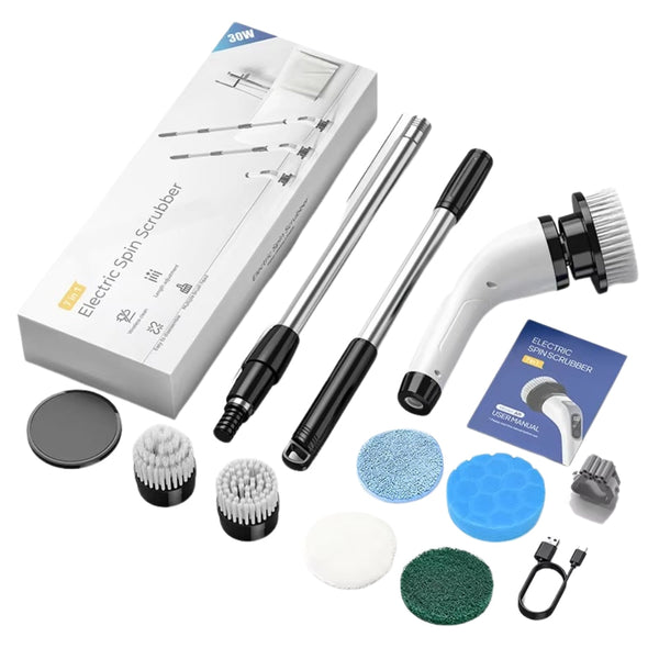 Cordless Electric Cleaning Brush With 7 Heads For Bathroom And Kitchen Cleaning Brushes