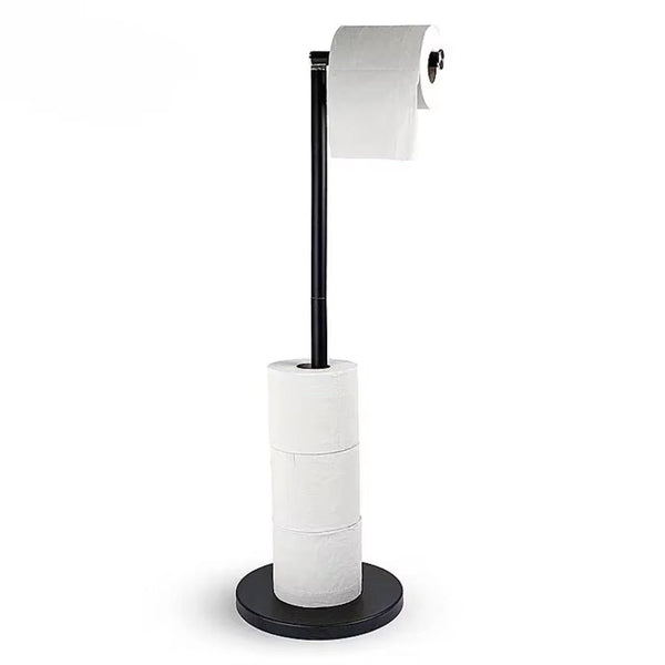 Stainless Steel Floor Mounted Toilet Paper Holder With Single Pole Toilet Paper Holders & Storage
