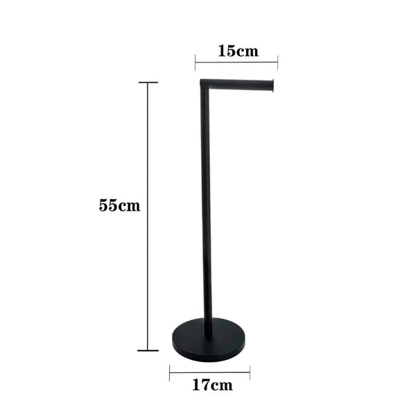 Stainless Steel Floor Mounted Toilet Paper Holder With Single Pole Toilet Paper Holders & Storage