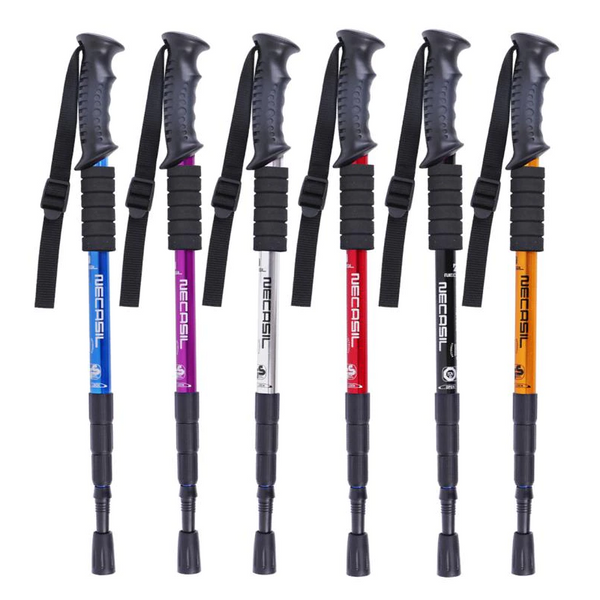 Straight Shank Trekking Pole Lock Telescopic Belt 3 Section Shock Absorber Walking & Trekking Sticks