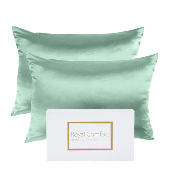 Mulberry Silk Pillow Case Twin Pack Size: 51X76cm Mint Pillow Cases
