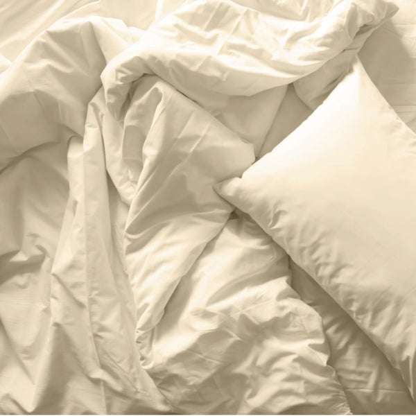 Royal Comfort Blended Bamboo Quilt Cover Set Dark Ivory Double Quilt Covers