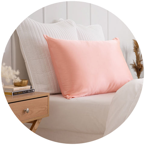 Pure Silk Pillow Case By Royal Comfort Blush Pillow Cases
