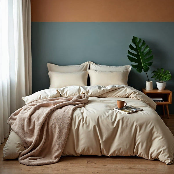 Royal Comfort 1000Tc Cotton Blend Quilt Cover Sets King Pebble Quilt Covers