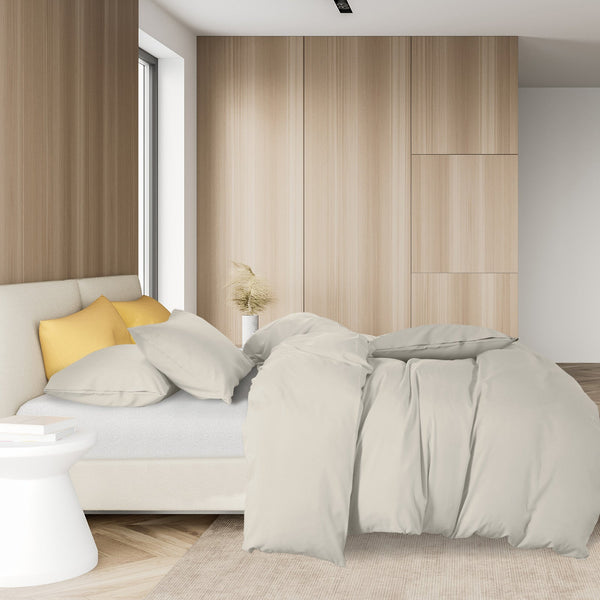 Royal Comfort 1000Tc Cotton Blend Quilt Cover Sets King Pebble Quilt Covers