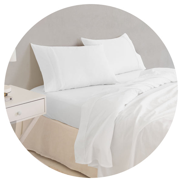 Royal Comfort Balmain 1000Tc Bamboo Cotton Sheet Sets (King) White Sheets