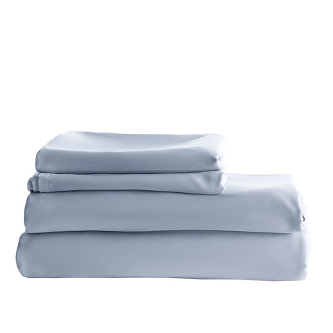 Royal Comfort Balmain 1000Tc Bamboo Cotton Quilt Cover Sets King Size Blue Fog King Doonas