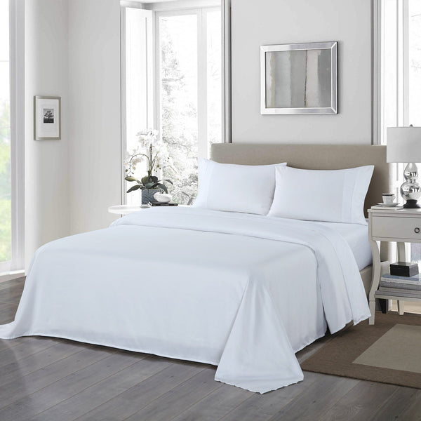 Royal Comfort 1200Tc Ultrasoft 4 Piece Sheet Set King White Sheets
