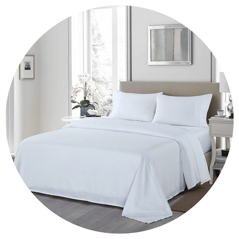 Royal Comfort 1200Tc Ultrasoft 4 Piece Sheet Set King White Sheets