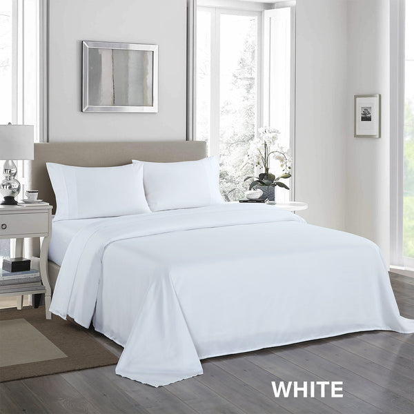 Royal Comfort 1200Tc Ultrasoft 4 Piece Sheet Set King White Sheets