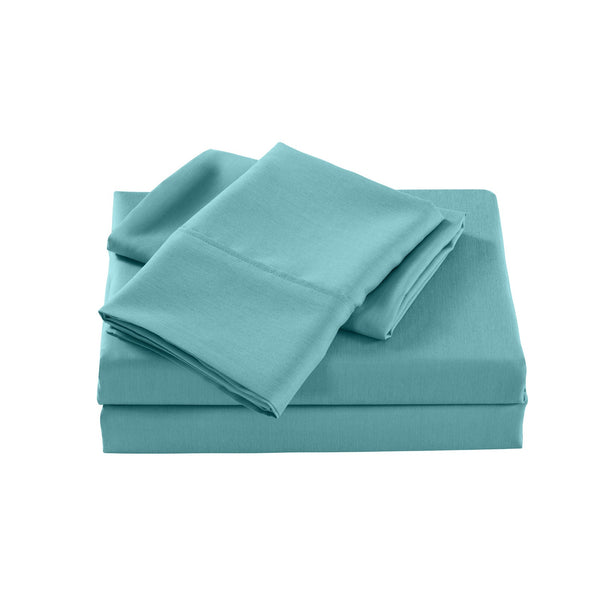 Royal Comfort Bamboo Cooling 2000Tc Sheet Set King Aqua Sheets