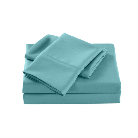 Royal Comfort Bamboo Cooling 2000Tc Sheet Set King Aqua Sheets