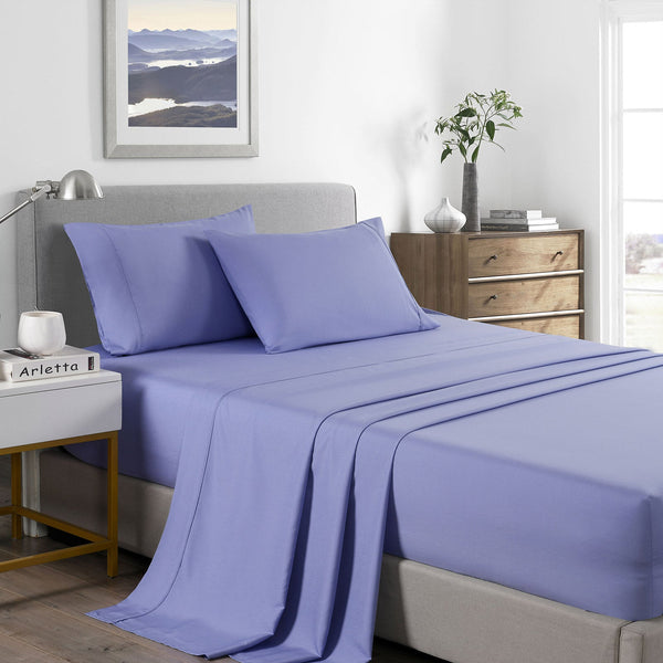 Royal Comfort Bamboo Cooling 2000Tc Sheet Set Single Mid Blue Sheets
