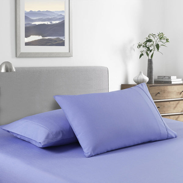 Royal Comfort Bamboo Cooling 2000Tc Sheet Set Single Mid Blue Sheets