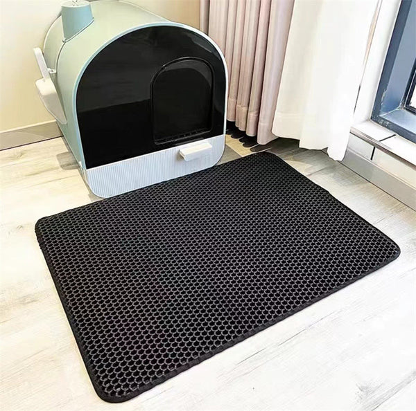 Cat Litter Mat Pet Solid Color Waterproof Easy Clean Scatter Litter Tray Accessories