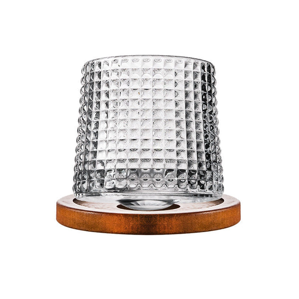 Hand Drawn Rotating Glass Cups Multiple Purpose Whiskey Glasses Glassware & Drinkware