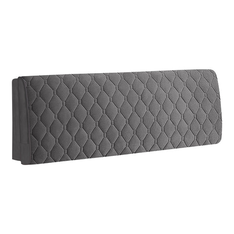 Dark Gray Diamond Pattern Quilted Velvet Bed Headboard Cover 180X70cm Headboards & Footboards