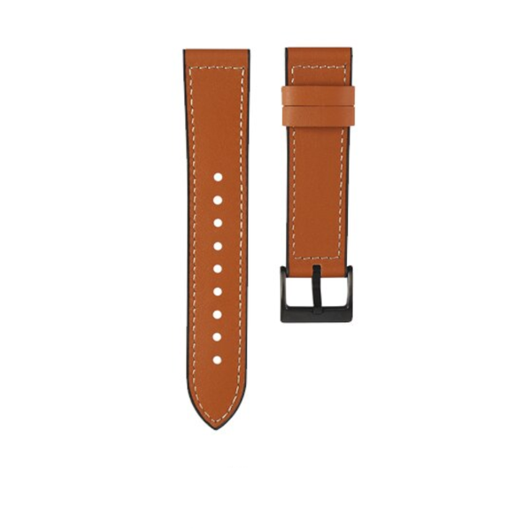 20 / 22Mm Silicone Luxurious Leather Watch Band For Huami Amazfit Gtr 42Mm 47Mm Brown 20Mm