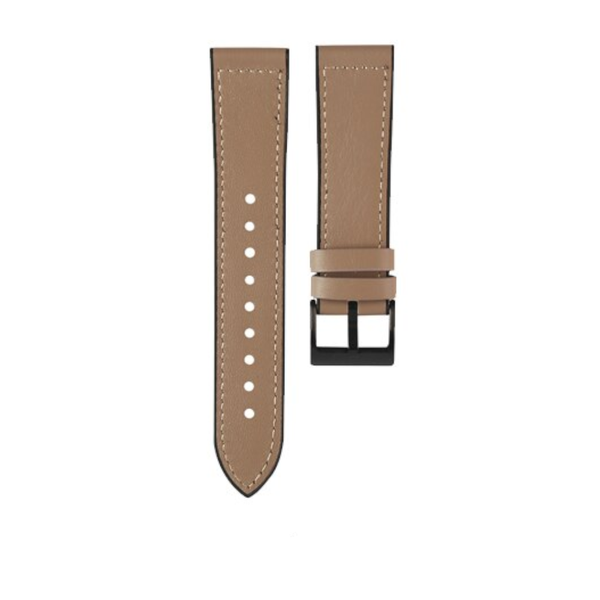 20 / 22Mm Silicone Luxurious Leather Watch Band For Huami Amazfit Gtr 42Mm 47Mm Brown 20Mm