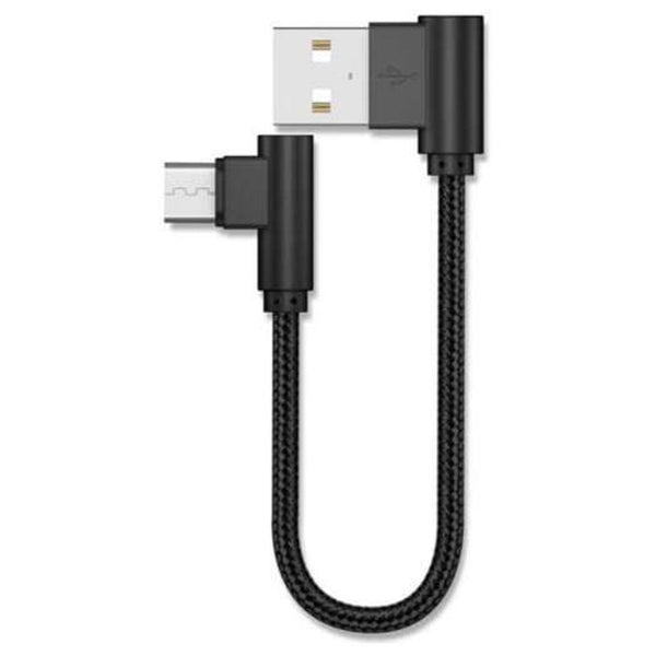 20Cm Micro Usb Charge 90 Degree Cable Black Cables & Adapters