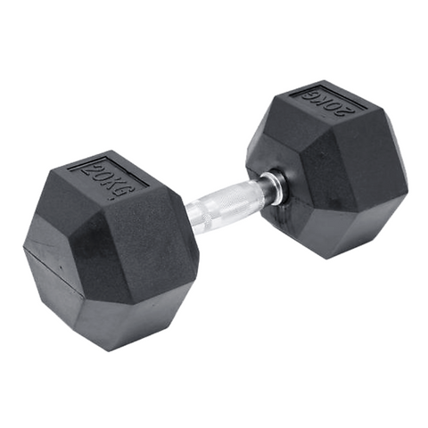 20Kg Commercial Rubber Hex Dumbbell Gym Weight