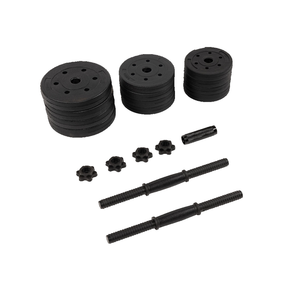 20Kg Dumbbell Set Home Gym Fitness Exercise Weights Bar Plate Dumbbells