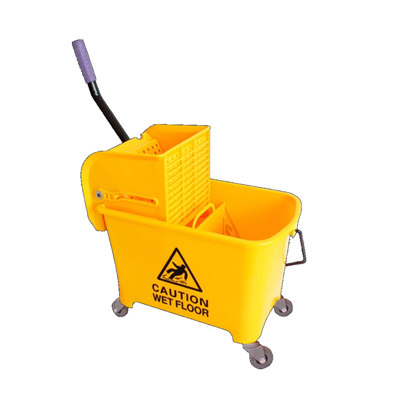 20L Deluxe Mop Wringer Bucket Side Press Janitor Commercial Cleaning Mops Brooms & Scrubbers