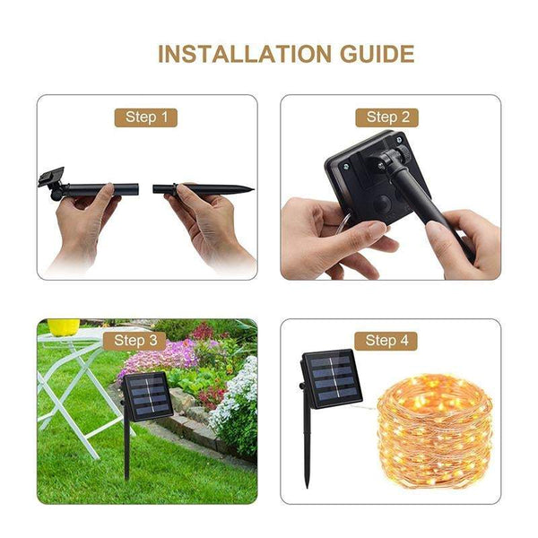 Fairy Lights 20M 200Leds Solar String Outdoor Lighting Garden Decorations String Lights