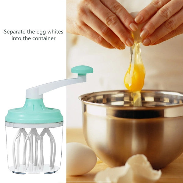 1200Ml Manual Plastic Cream Whisk Egg Beater Hand Crank Stiring Foam Fast Mixer Blender Household Kitchen Baking Tool