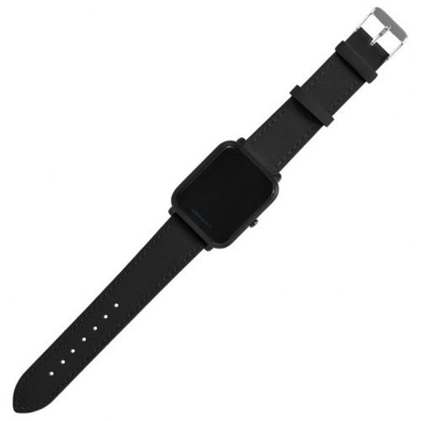 20Mm Retro Matte Leather Quick Release Wristband For Amazfit Black