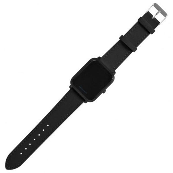 20Mm Retro Matte Leather Quick Release Wristband For Amazfit Black Watch Bands