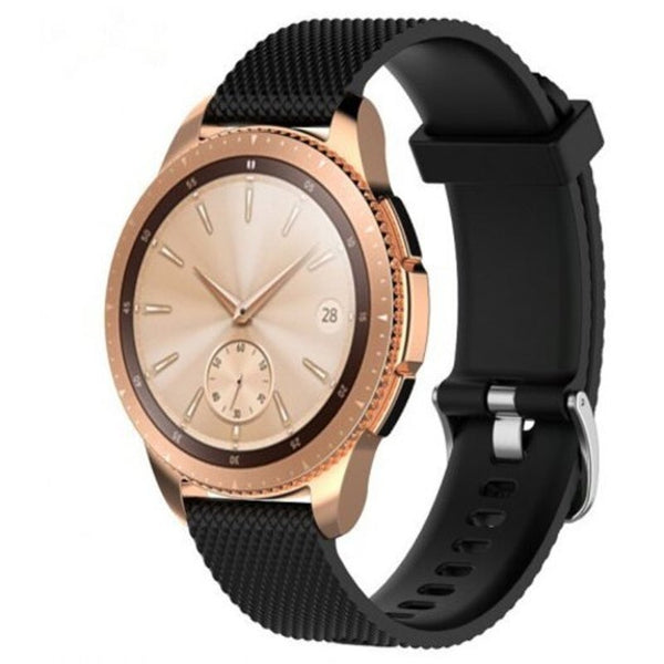 20Mm Silicone Replacement Soft Watch Band Strap For Samsung Galaxy 42Mm Black Watch Bands