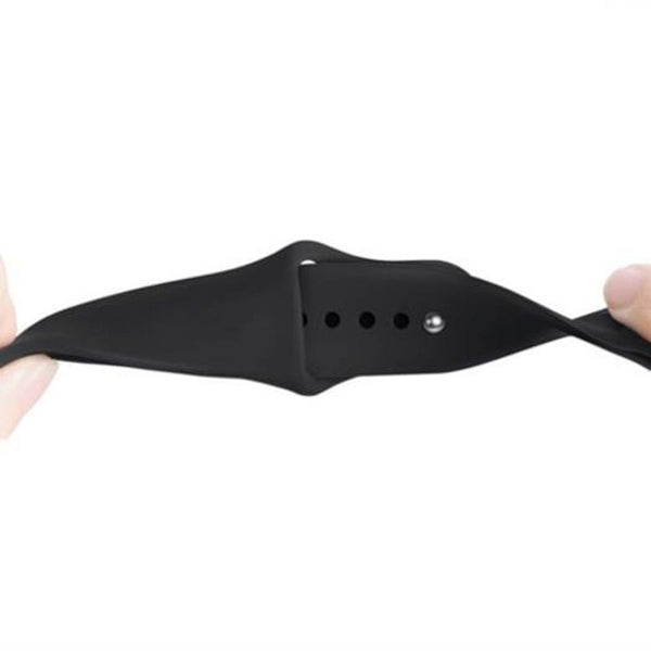 20Mm Silicone Watchband Strap For Amazfit Bip Youth Black Watch Bands