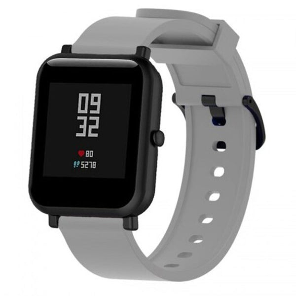 20Mm Silicone Wrist Watch Band Strap For Amazfit Bip Bit / Gear Sport Gray