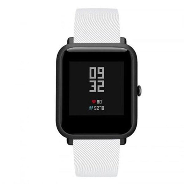 20Mm Soft Silicone Watch Strap For Amazfit Bip / Lite White Watch Bands