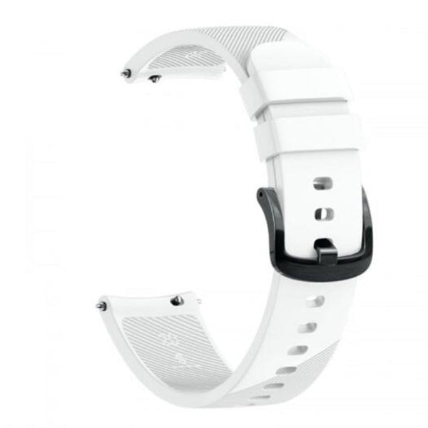 20Mm Soft Silicone Watch Strap For Amazfit Bip / Lite White Watch Bands