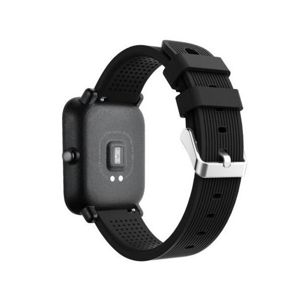 20Mm Soft Silicone Sport Watch Band Strap For Amazfit Bip Youth Black Watch Bands