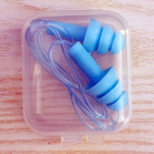 20Pcs Box Packed Comfort Earplugs Noise Reduction Silicone Soft Plugs Pvc Rope Protective For Swimming Sleep