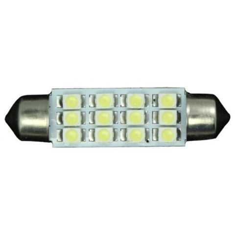 20Pcs Super White 3528 41Mm 12Smd Dome Backup Interior Led Light Bulbs
