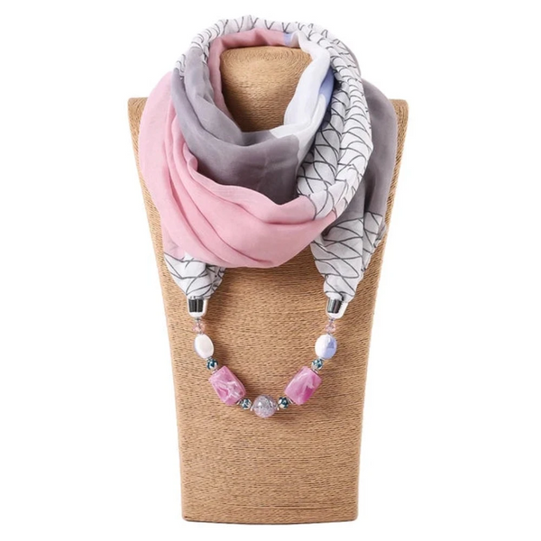 Runmeifa Solid Color Jewelry Statement Necklace Pendant Scarf Women Bohemia Neckerchief Foulard Femme Accessories Hijab Stores Scarves & Wraps