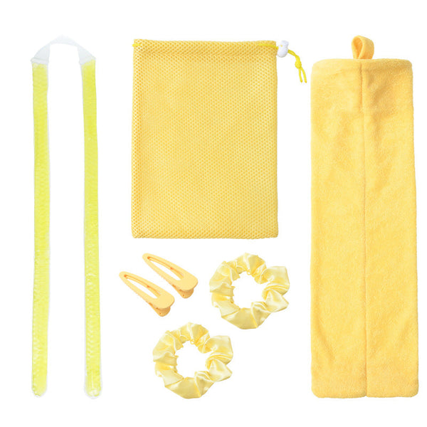 7 Piece Set Of Hair Gel Curler Express Kit Heatless Curly Sticks Long Rollers & Curlers