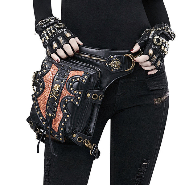 Women Backpacks Steampunk Motorcycle Bag