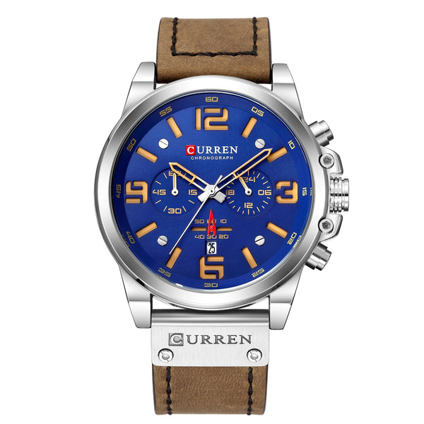 Men's Watch Sports Six Pin Quartz Calendar Waterproof Belt Watches