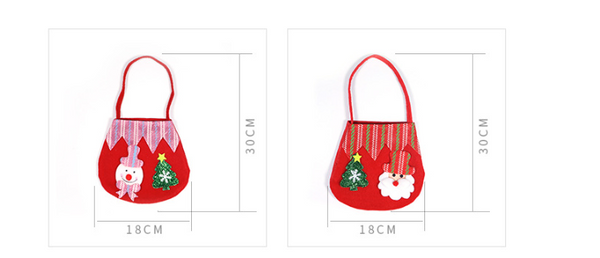 Christmas Decoration Gift Bag Santa Claus Snowman Carry Creative Candy Apple Gift Bags