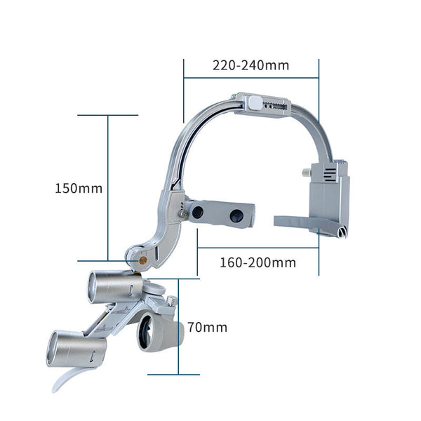 Head Mounted Magnifying Glass Dental Headlight Dental Instruments