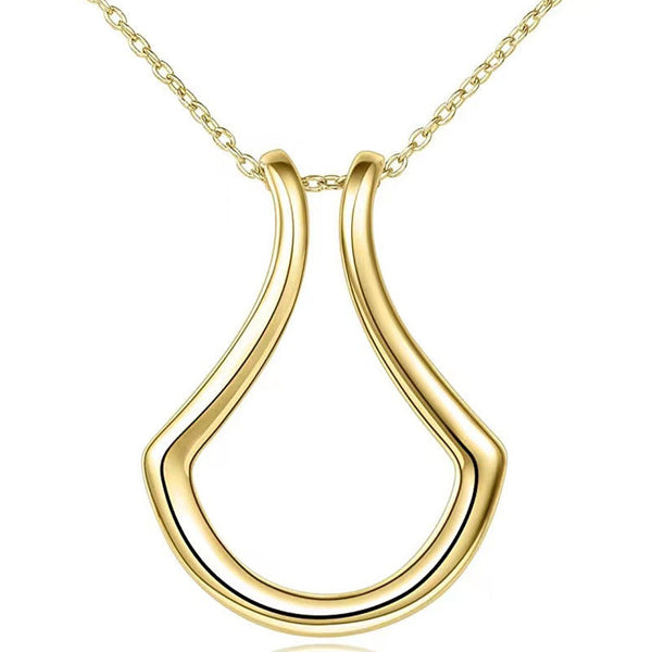 U Shaped Ring Holder Necklace As Gift For Wife Protective Pendant Necklaces & Pendants