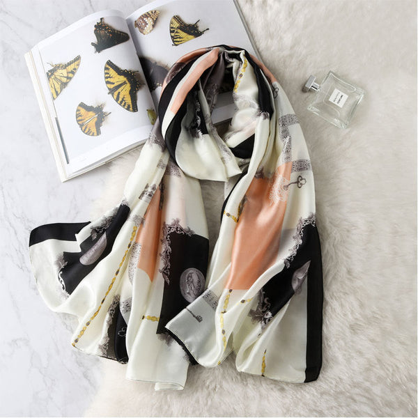 Colourful Shawl Travel Silk Scarf Women's Accessories Scarves & Wraps