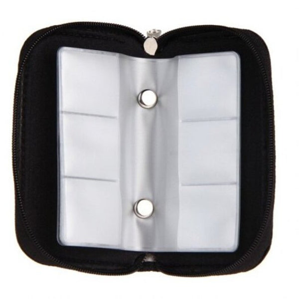 22 Slots Memory Card Storage Case For Cf / Sd Cards Black Memory Card Cases