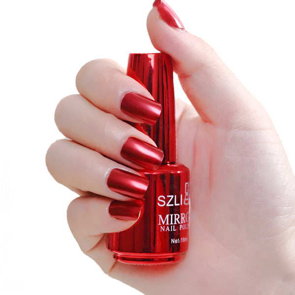 Mirror Silver Nail Polish Metal Colour Stainless Steel For Art Application Gel Nail Polish