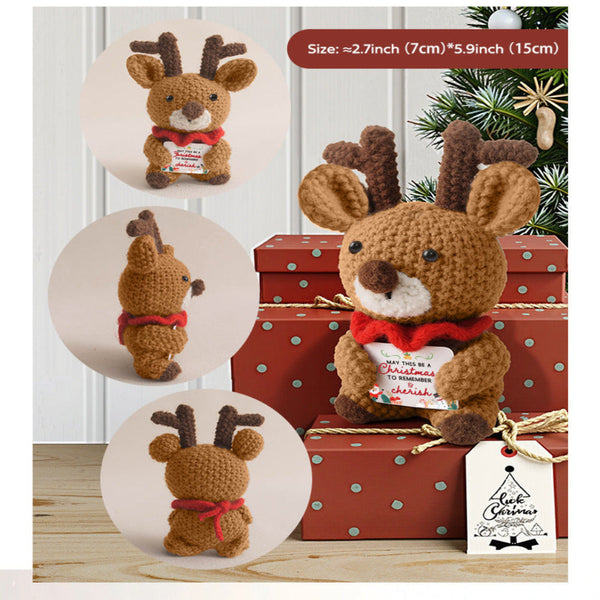 Active Santa Crochet Doll Card Small Seasonal Decorations